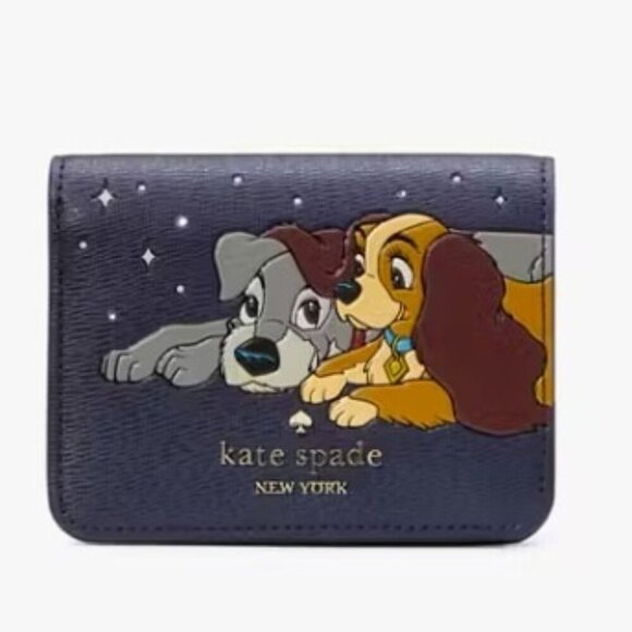 Kate Spade X Disney Lady And Tramp Bifold Wallet NWT - Picture 1 of 4